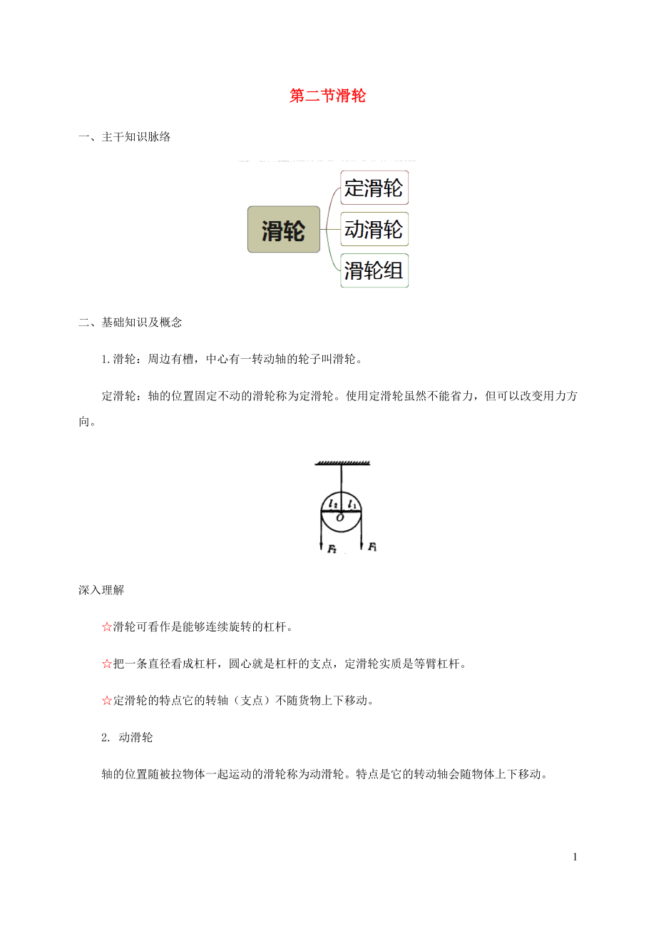 2021_2021学年八年级物理下册12.2滑轮复习题新版新人教版.docx_第1页