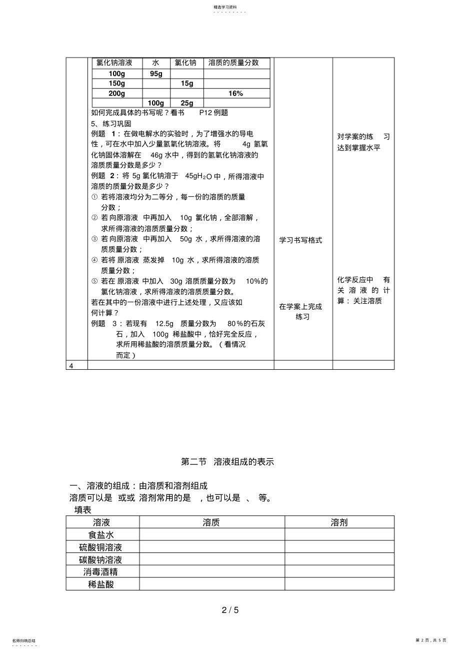 2022年溶液组成的表示方法 .pdf_第2页