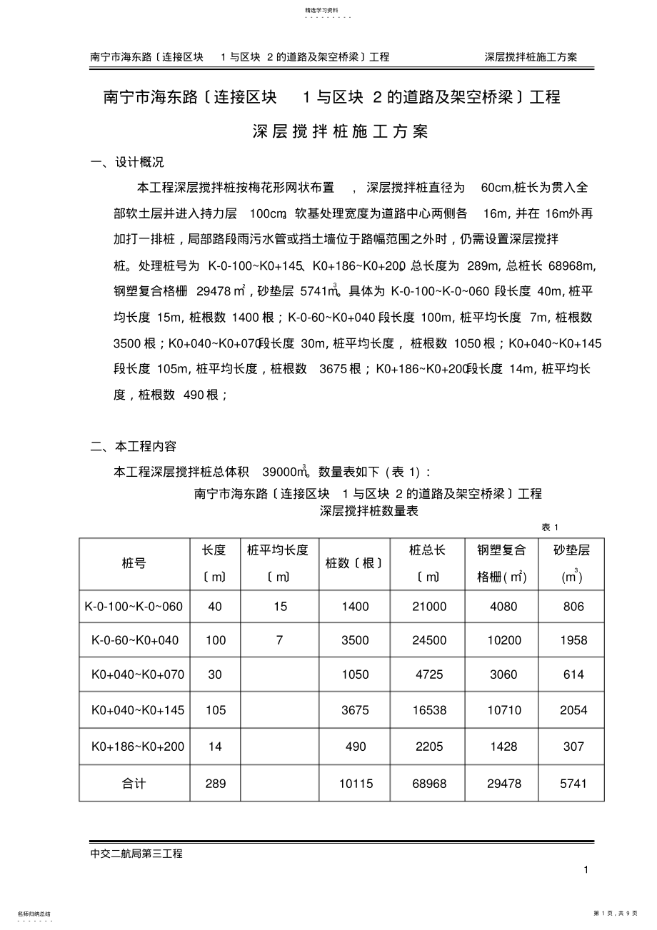 2022年深层搅拌桩施工方案 .pdf_第1页