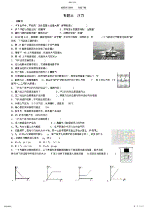 2022年中考总复习浮力专题 .pdf