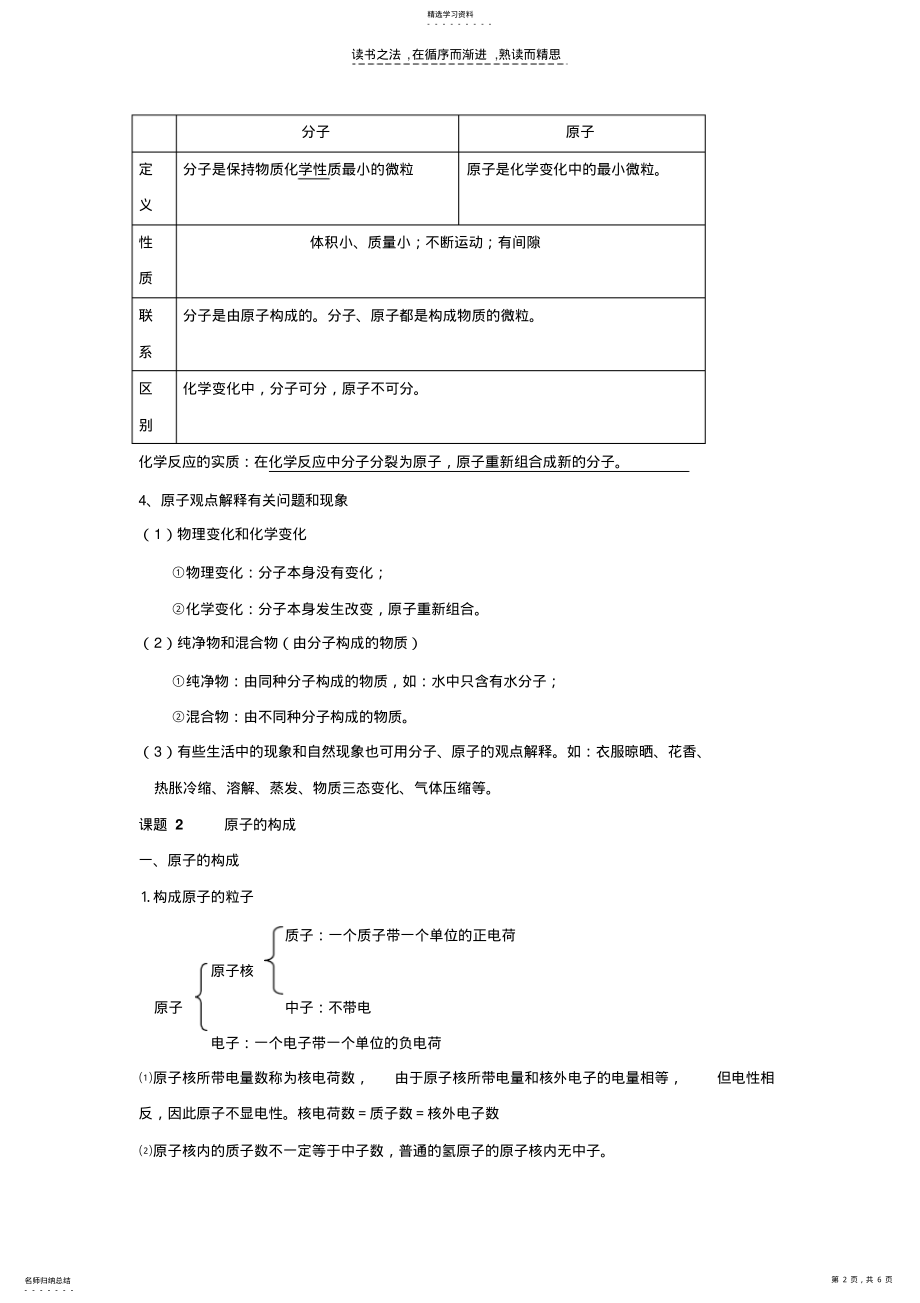 2022年九年级化学第三单元《物质构成的奥秘》知识点 .pdf_第2页