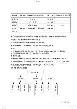 2022年物料供应商评估和批准管理规程1 .pdf