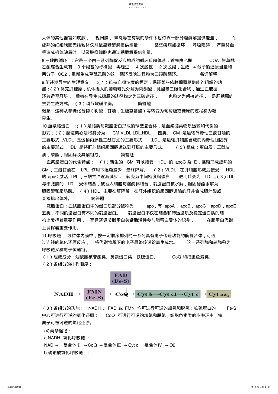 2022年生物化学复习考试重点资料 .pdf_第2页