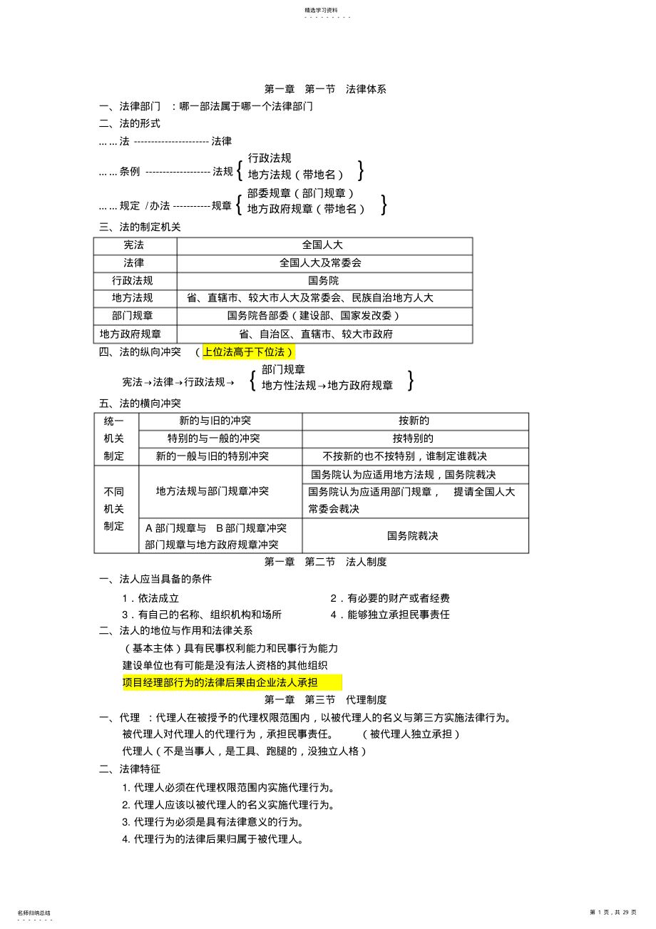 2022年二建法规知识点归纳 2.pdf_第1页