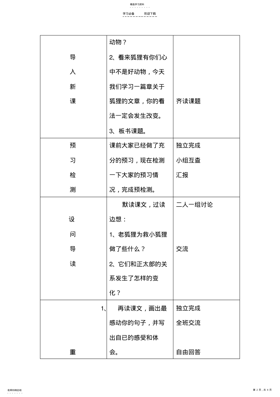 2022年狐狸的脚印导学案 .pdf_第2页