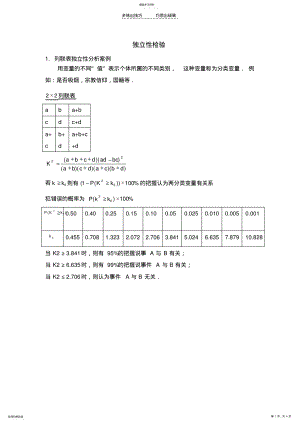 2022年独立性检验--高三一轮复习之统计案例 .pdf