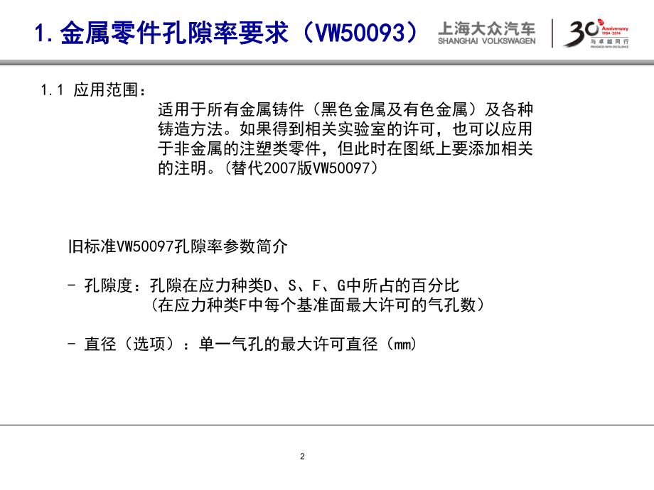 铸件孔隙率检验标准及方法(VW50093和PV6093介绍)ppt课件.ppt_第2页