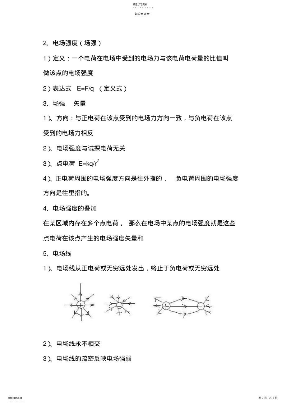 2022年物理-1第一章知识点梳理 .pdf_第2页