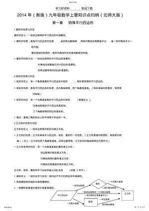 2022年九年级数学上册知识点归纳总结 .pdf