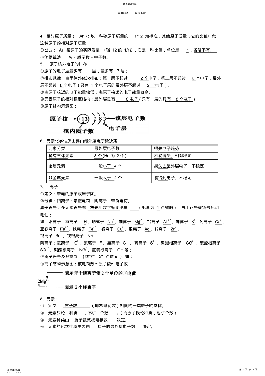 2022年物质构成的奥秘总复习专题四 .pdf_第2页