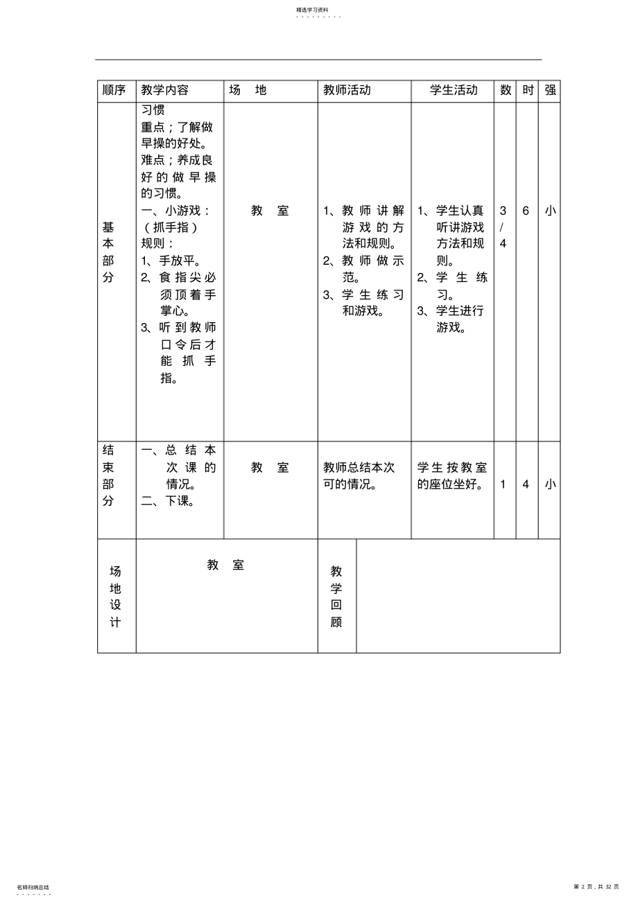 2022年二年级体育上册教案 .pdf_第2页