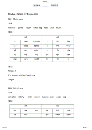 2022年牛津英语五年级下册知识点整理 .pdf