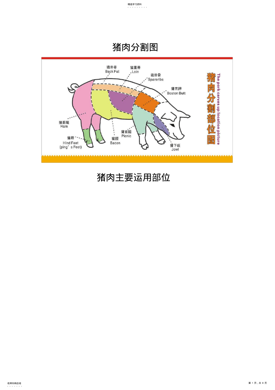 2022年猪肉的分割和解说 .pdf_第1页