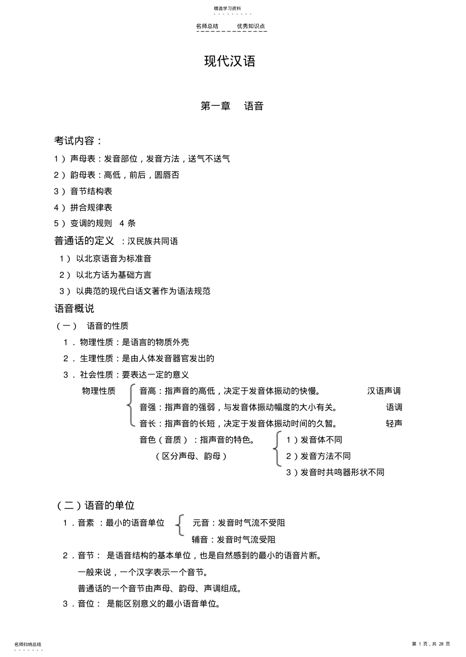 2022年现代汉语知识点概括 .pdf_第1页