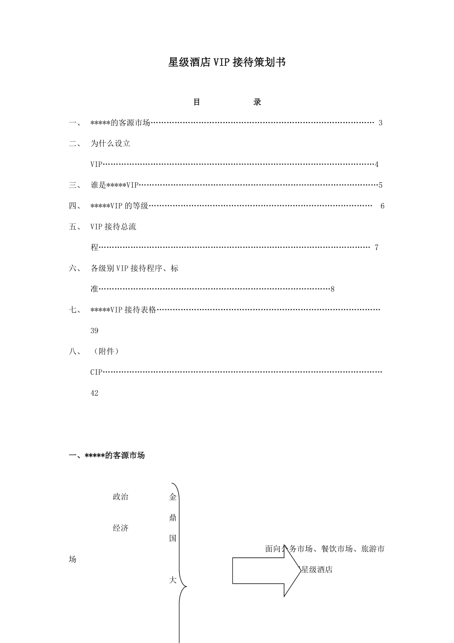 153.市场开发商业计划书 星级酒店VIP接待策划书.doc_第1页