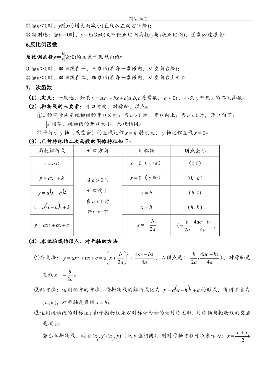 初中数学常用公式(中考用).pdf_第2页