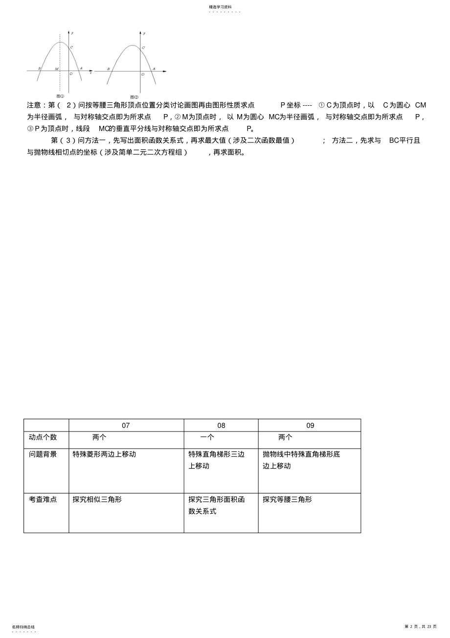 2022年二次函数动点问题解答方法技巧 .pdf_第2页