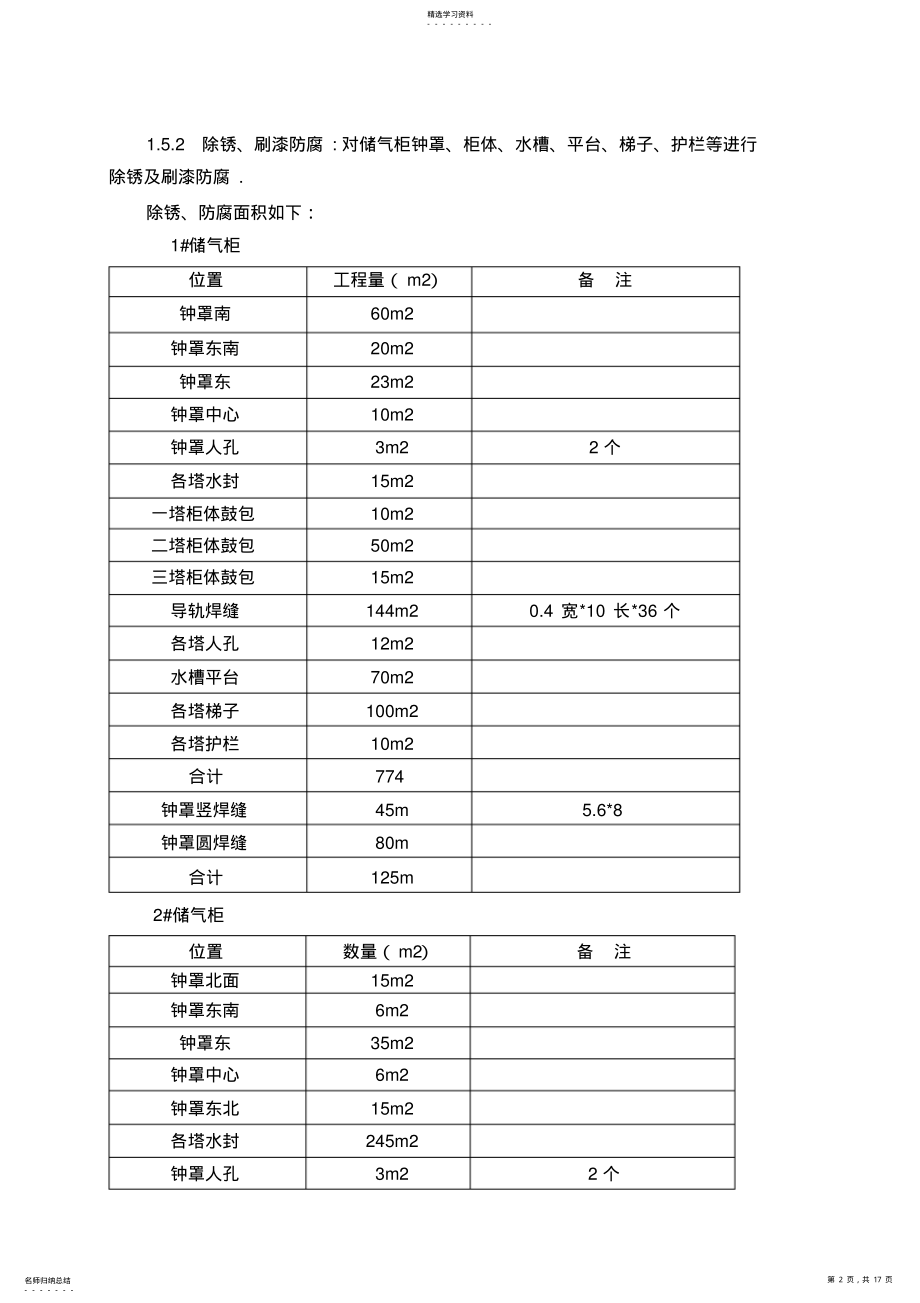 2022年煤气柜检修施工组织设计方案方案 .pdf_第2页