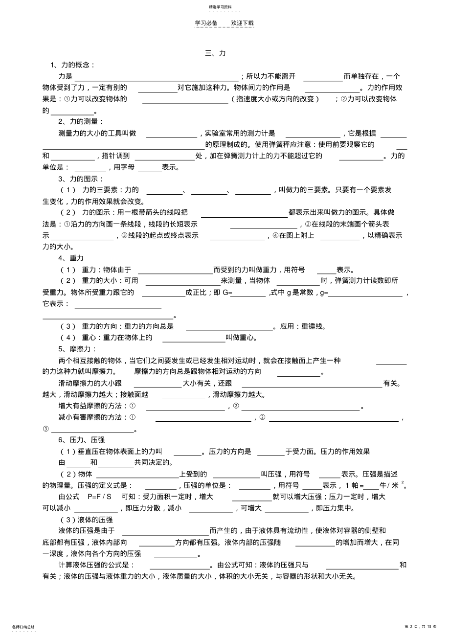 2022年物理总复习精要提纲 .pdf_第2页