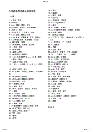 2022年牛津高中英语模块五单词默写 .pdf