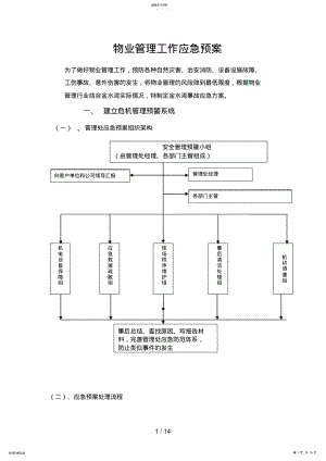 2022年物业管理工作应急预案doc .pdf