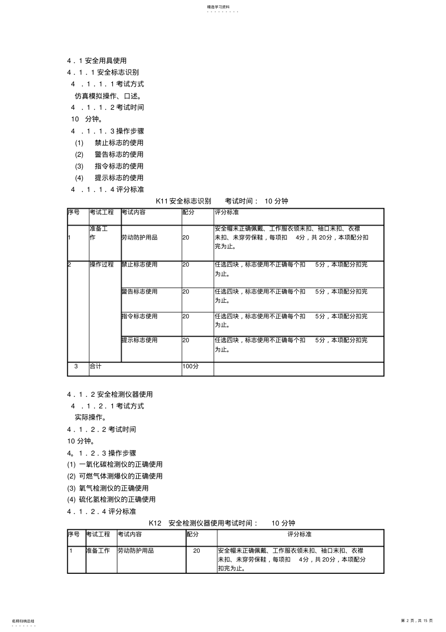 2022年煤气作业安全技术实际操作考试标准 .pdf_第2页