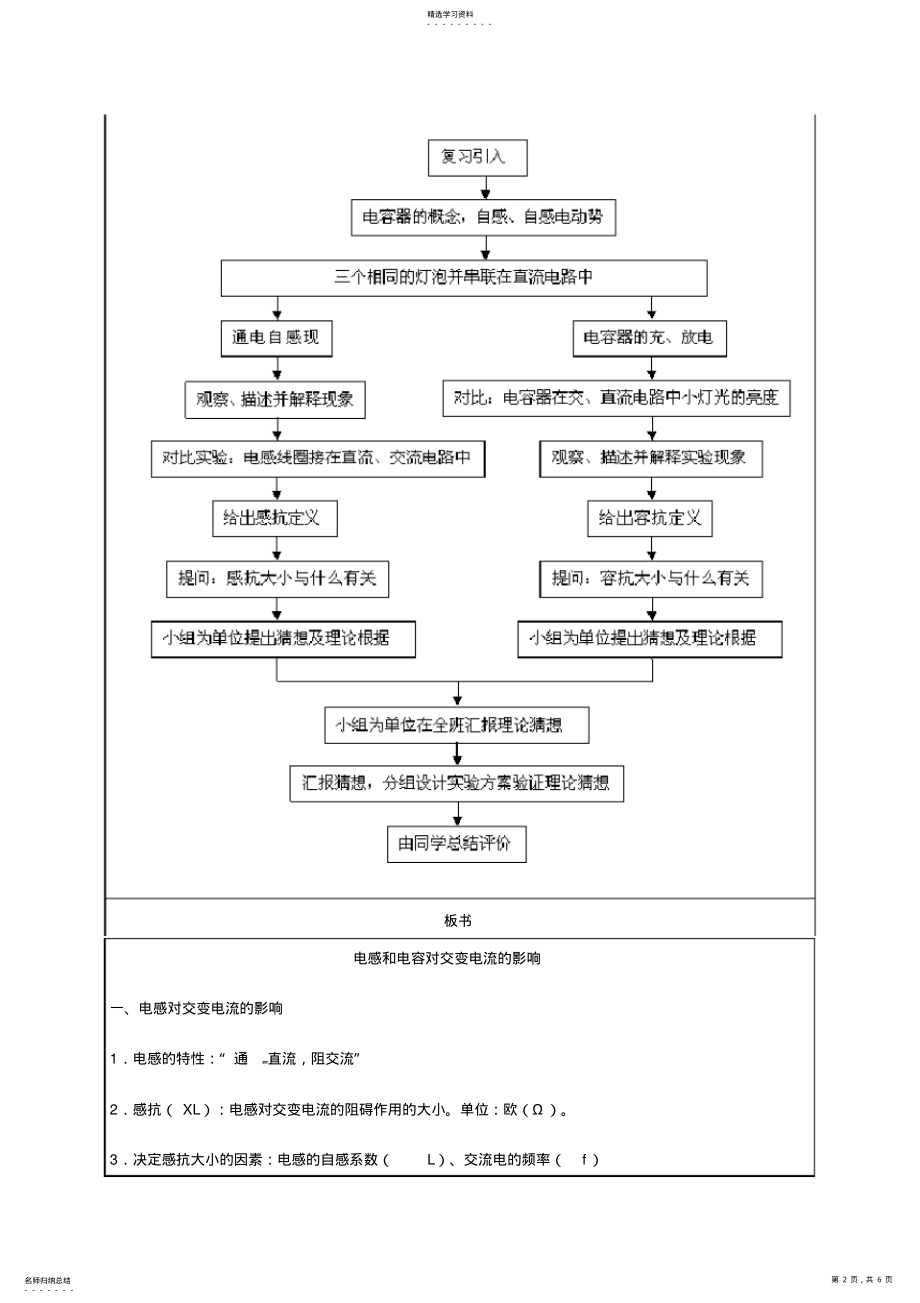 2022年物理：5.3《电感和电容对交变电流的影响》教案 .pdf_第2页