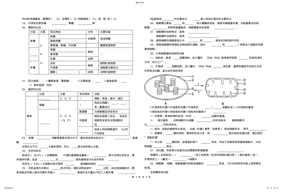 2022年生物第一轮复习知识点填空 .pdf_第2页