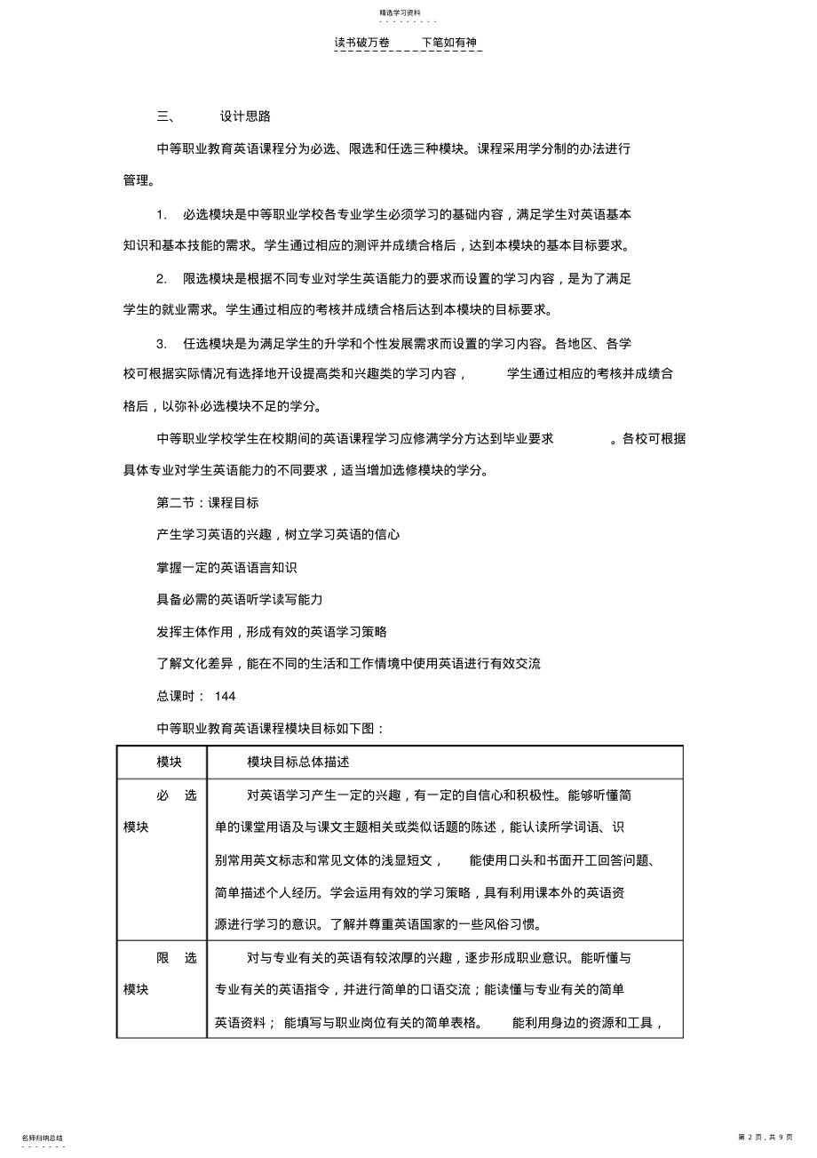 2022年中职《英语》课程标准 .pdf_第2页