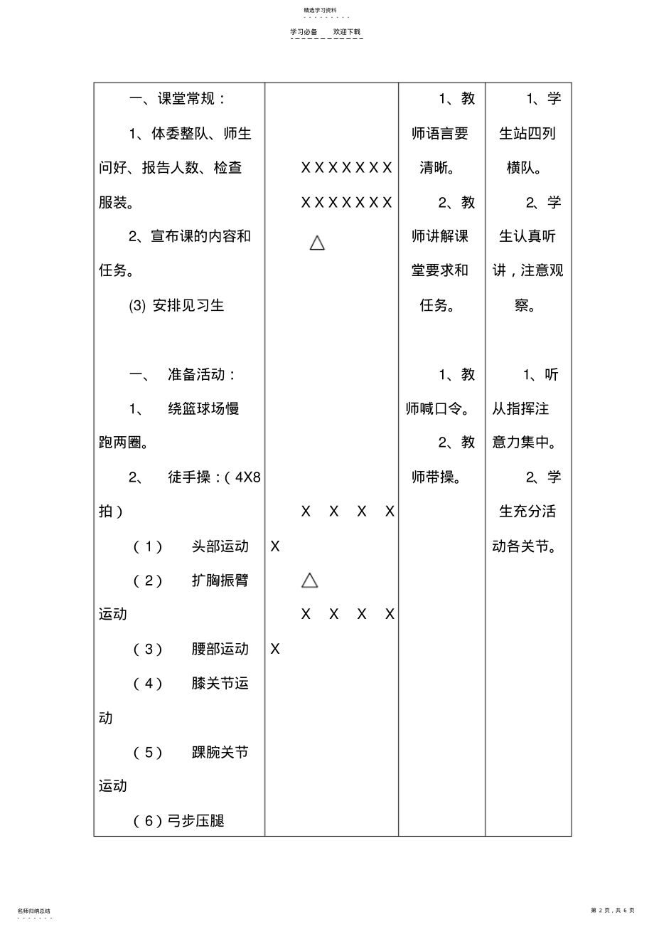 2022年五年级体育大鱼网游戏教学设计 .pdf_第2页