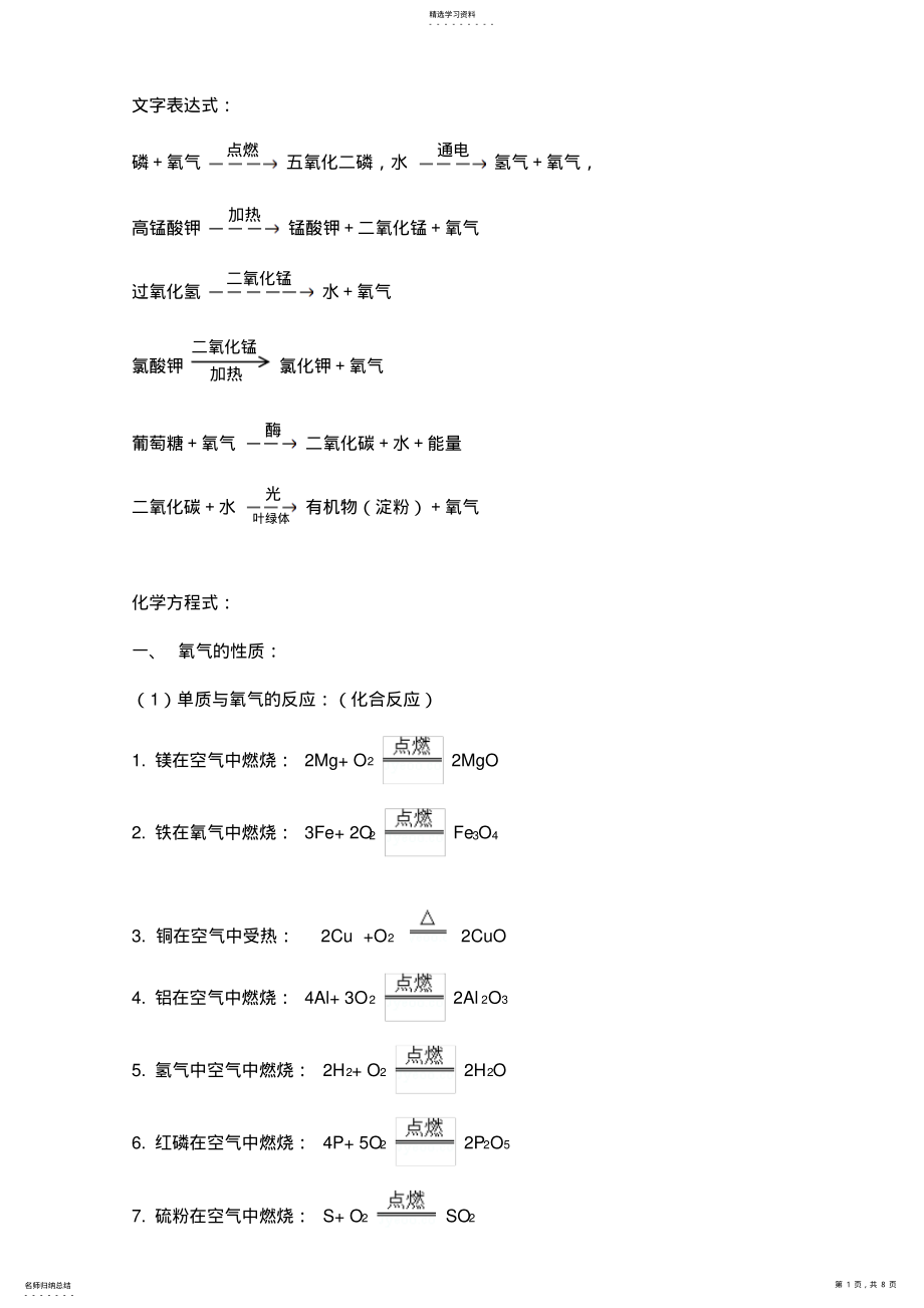 2022年人教版初中化学方程式格式 .pdf_第1页