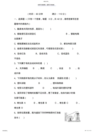 2022年人教版九年级化学下册期末综合测试题 .pdf