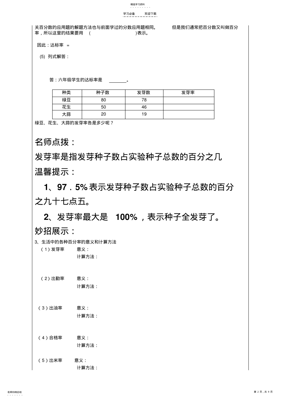 2022年百分数应用题导学案 .pdf_第2页