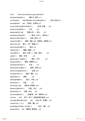 2022年人教版九年级英语上册单词表_共4页 .pdf