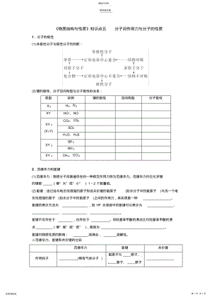 2022年知识点总结5分子间作用力与分子的性质 .pdf