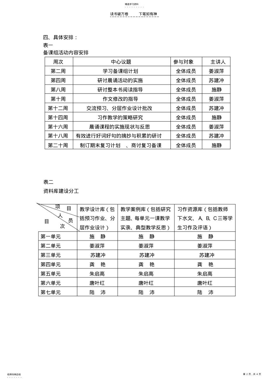 2022年五年级语文备课组计划 .pdf_第2页