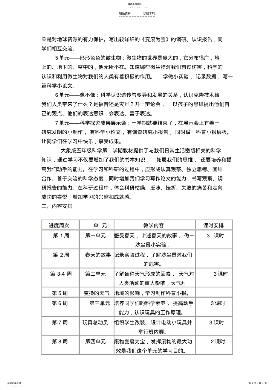 2022年五年级科学下册课程纲要 .pdf_第2页