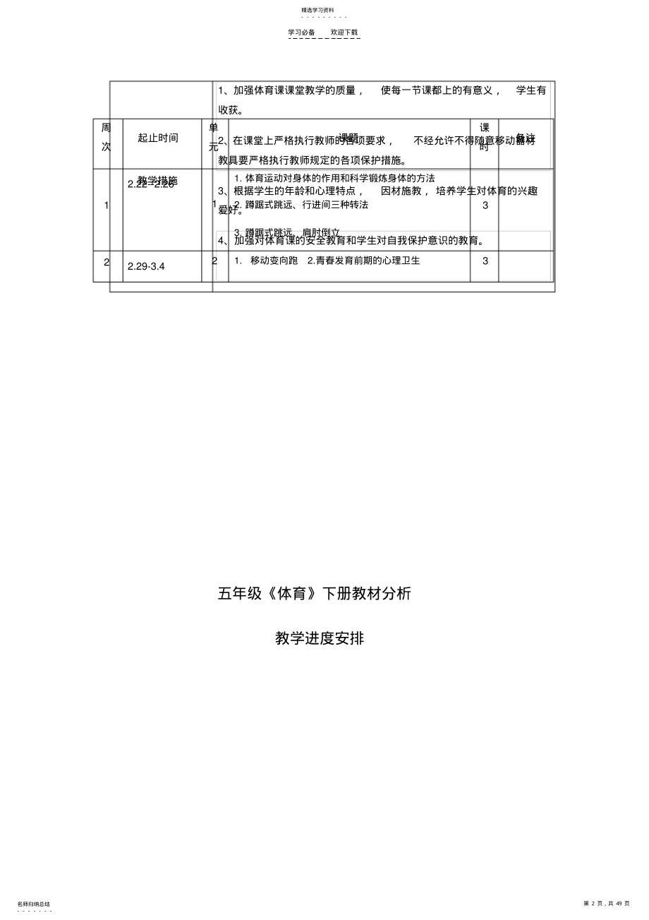 2022年五年级上册体育课教案 .pdf_第2页