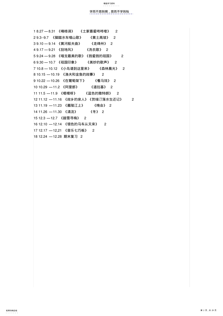 2022年五年级上册音乐教学计划 .pdf_第2页