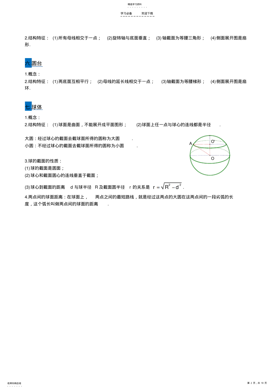 2022年知识点梳理-简单几何体 .pdf_第2页