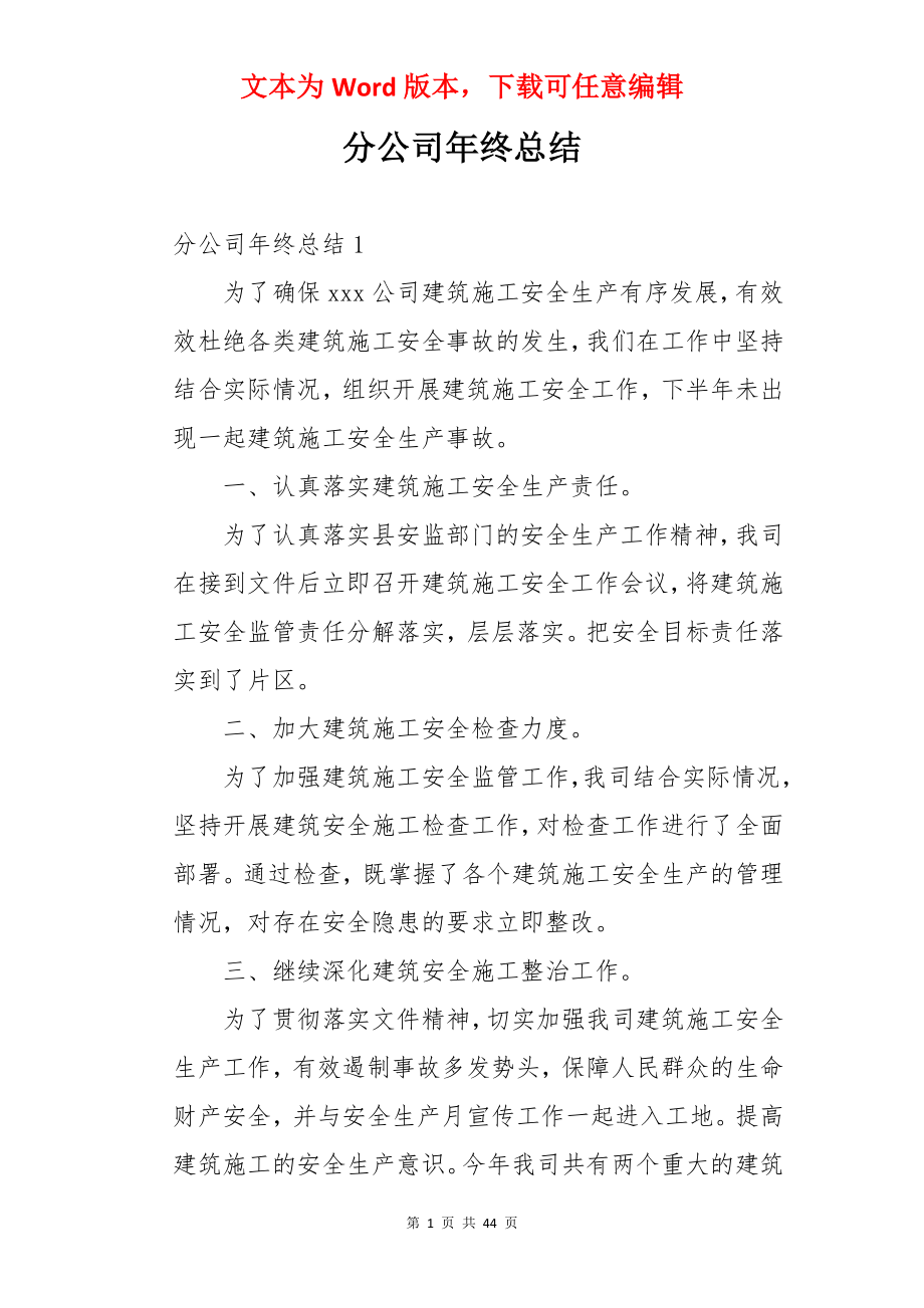 分公司年终总结.docx_第1页