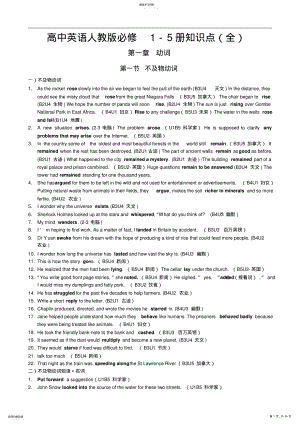 2022年人教版高中英语必修15册知识点 .pdf