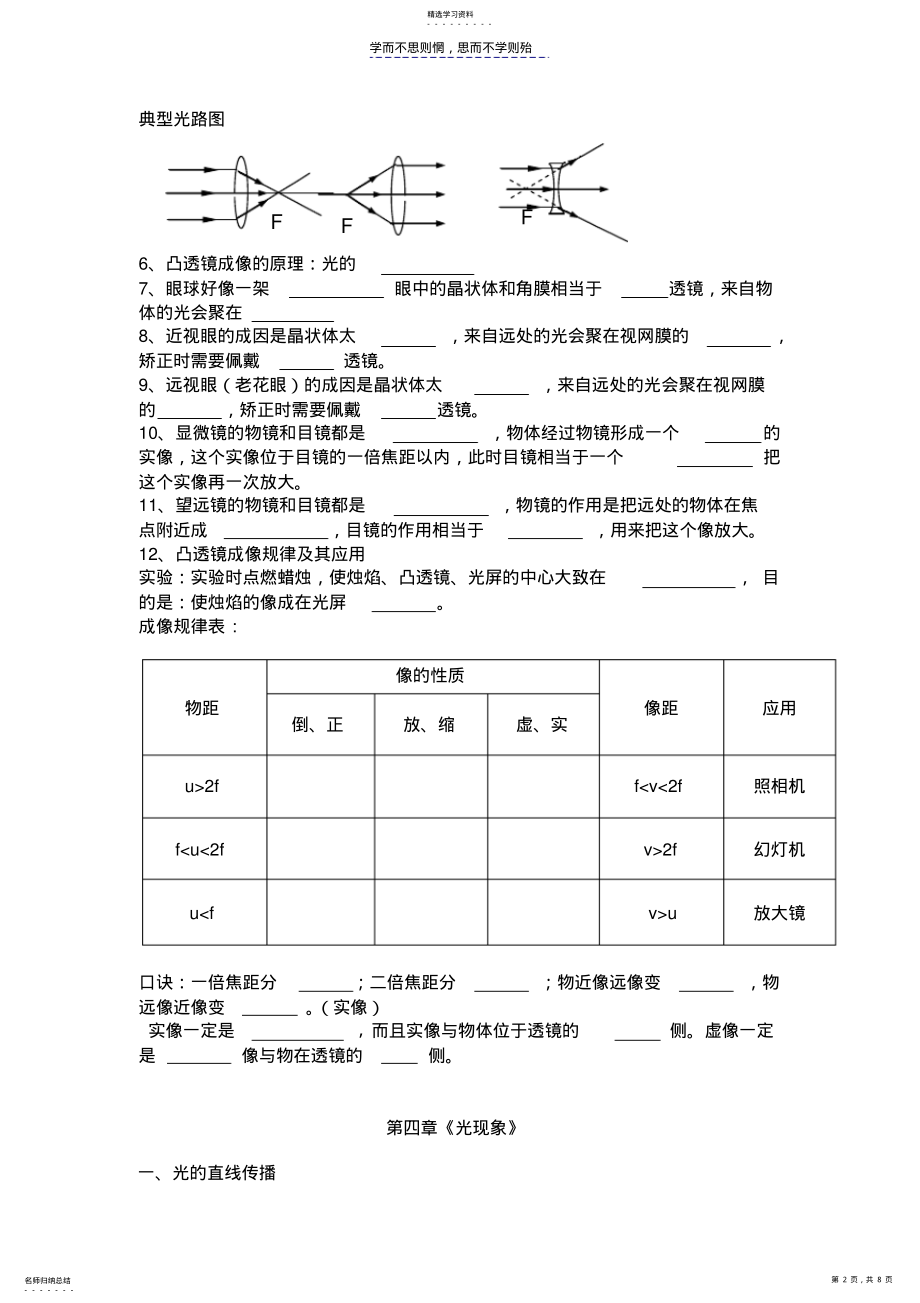 2022年八年级物理上册知识梳理 .pdf_第2页