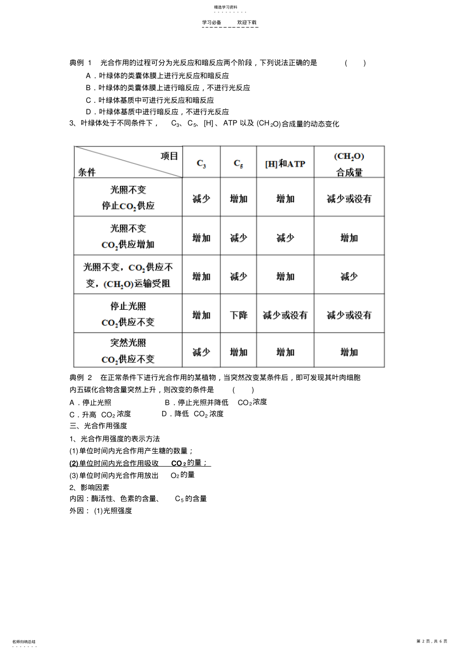 2022年光合作用知识点 .pdf_第2页