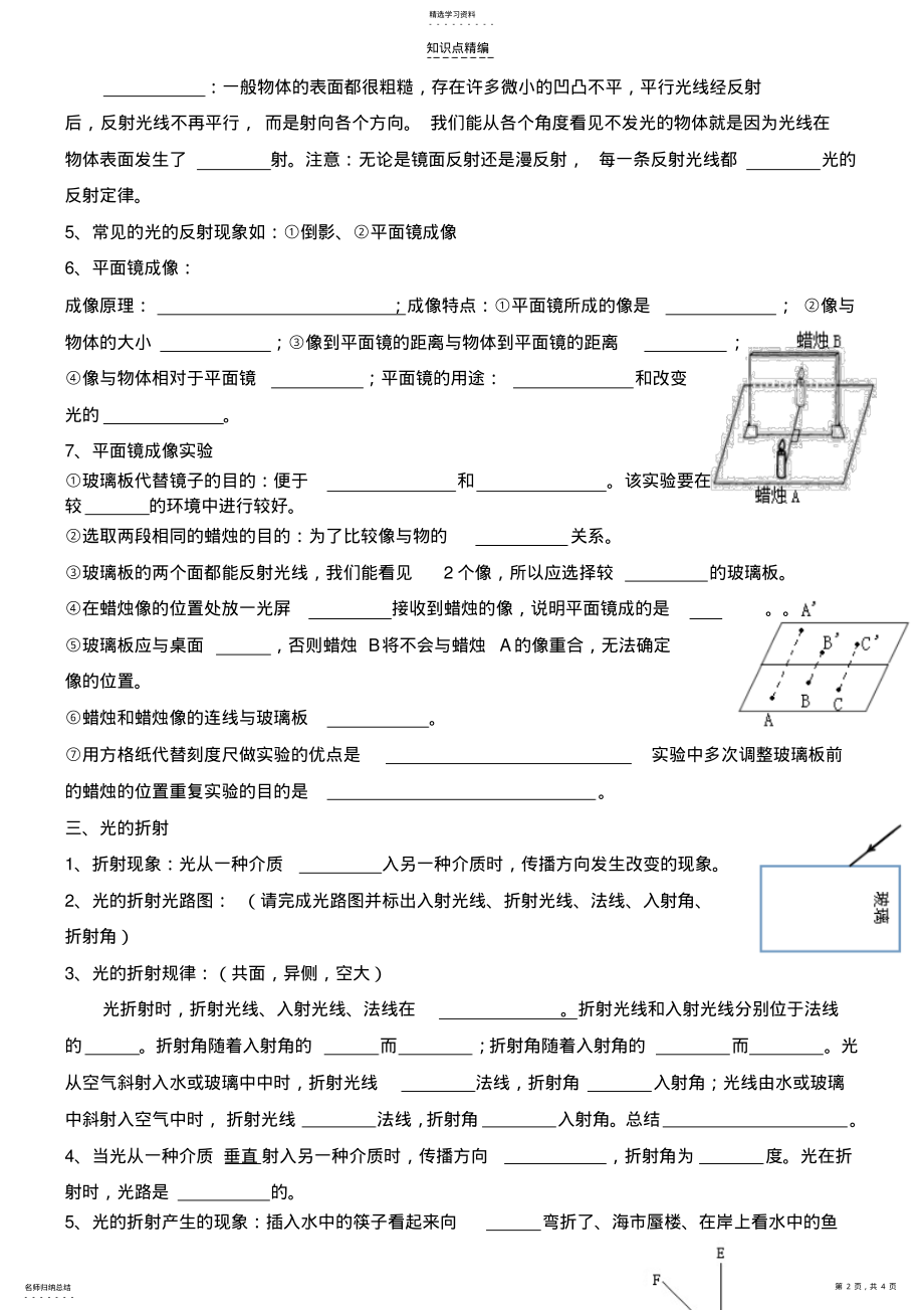 2022年第四章《多彩的光》知识点 .pdf_第2页