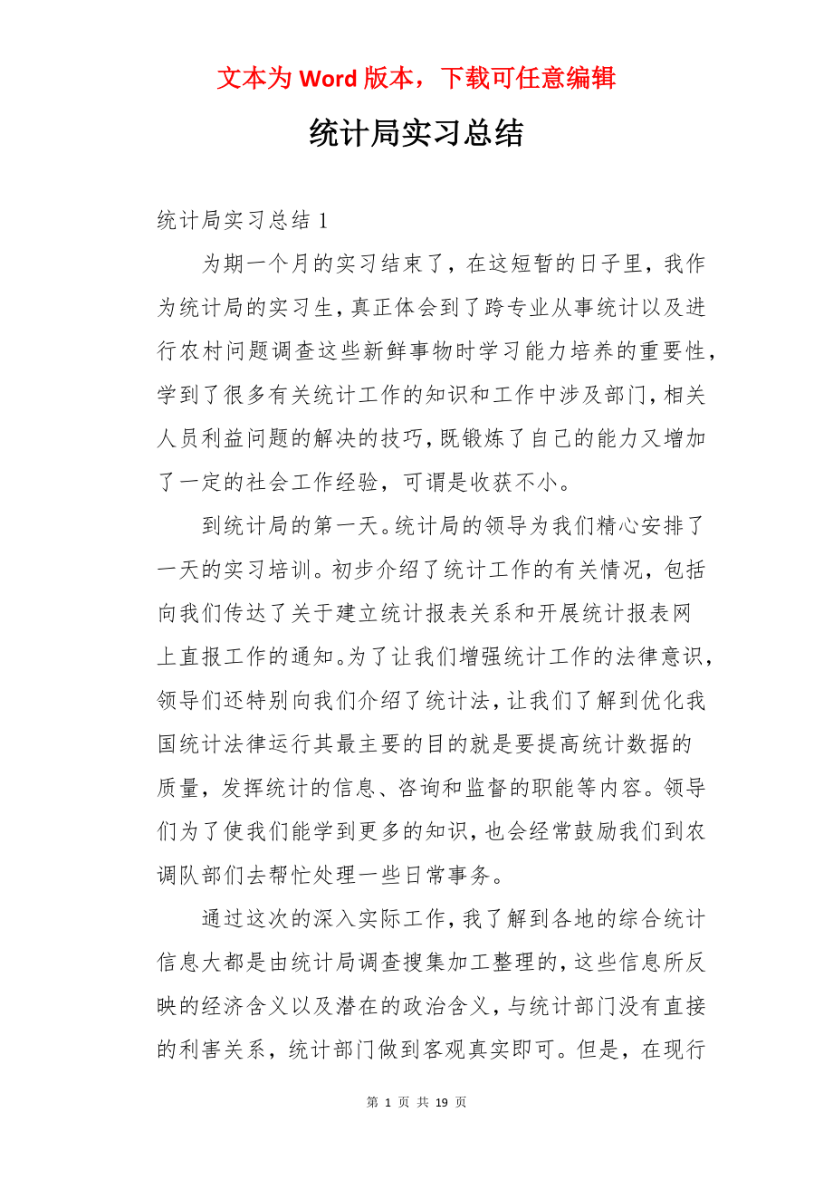 统计局实习总结.docx_第1页