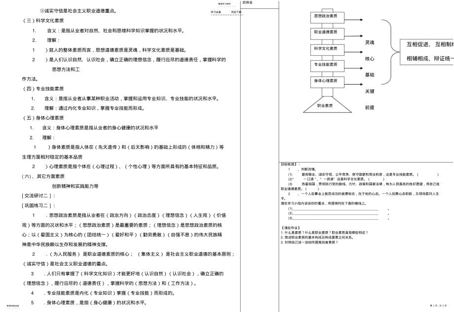 2022年第三节职业素质及构成教案2 .pdf_第2页