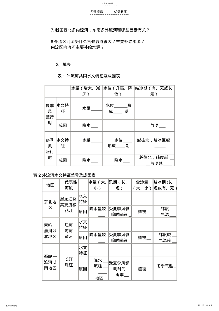 2022年第三节河流和湖泊导学案 .pdf_第2页