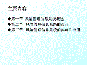 风险管理第十章风险管理信息系统ppt课件资料.ppt