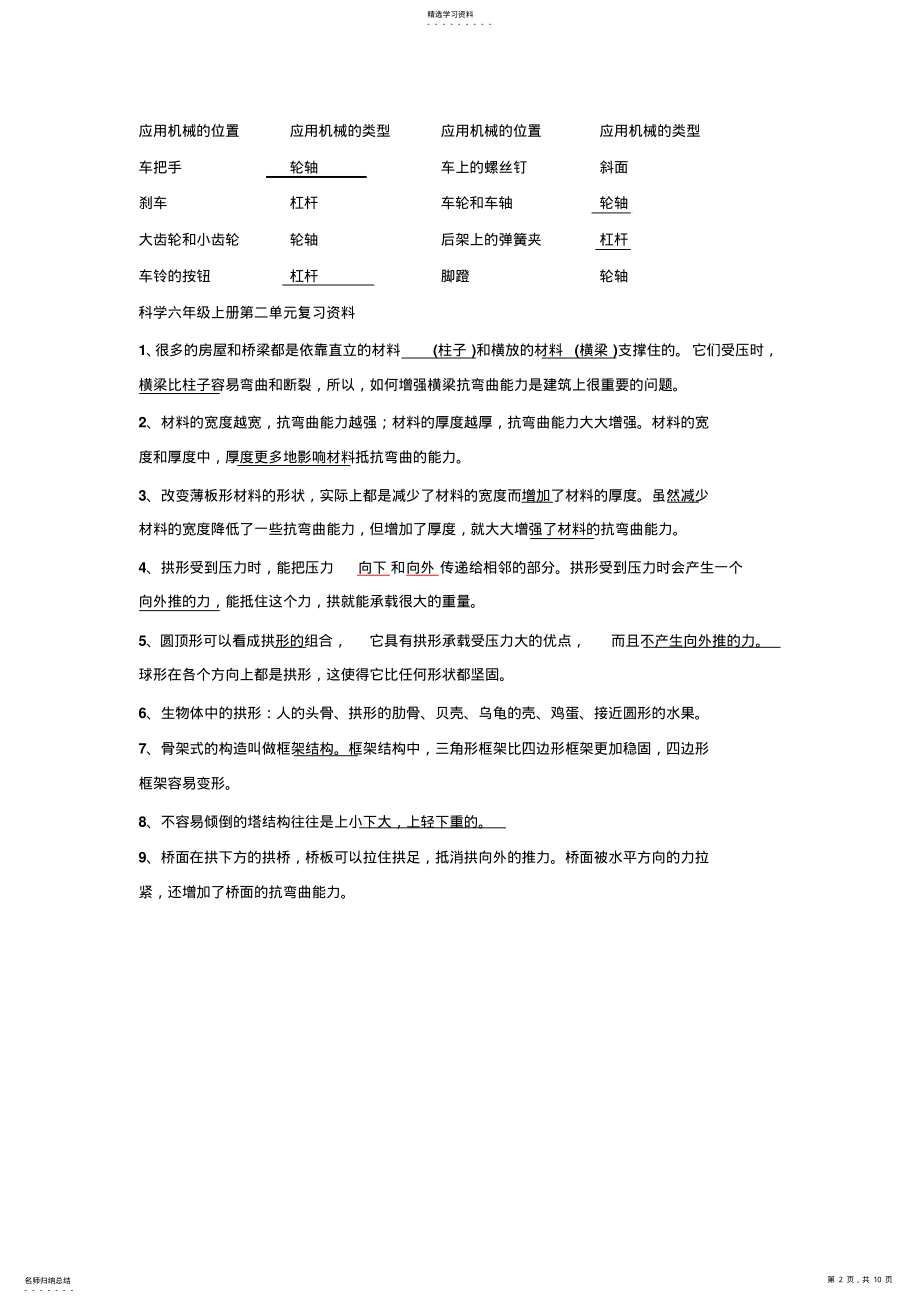 2022年科学复习科学六年级上册 .pdf_第2页